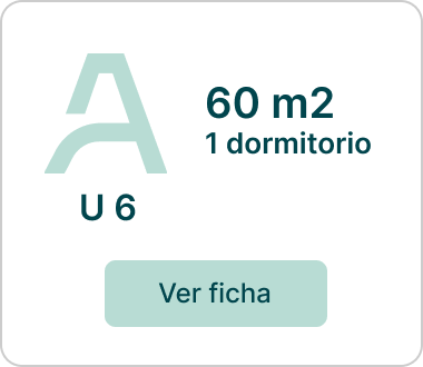 Unidad 6: departamento de 60 m2, 1 dormitorio en Pichincha, Rosario